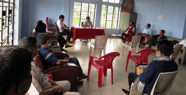 Meeting of all heads of the state and central government, public leaders and NGOs was held on the outbreak of corona virus at conference hall of ADC Office Medziphema on May 22. (DIPR Photo)